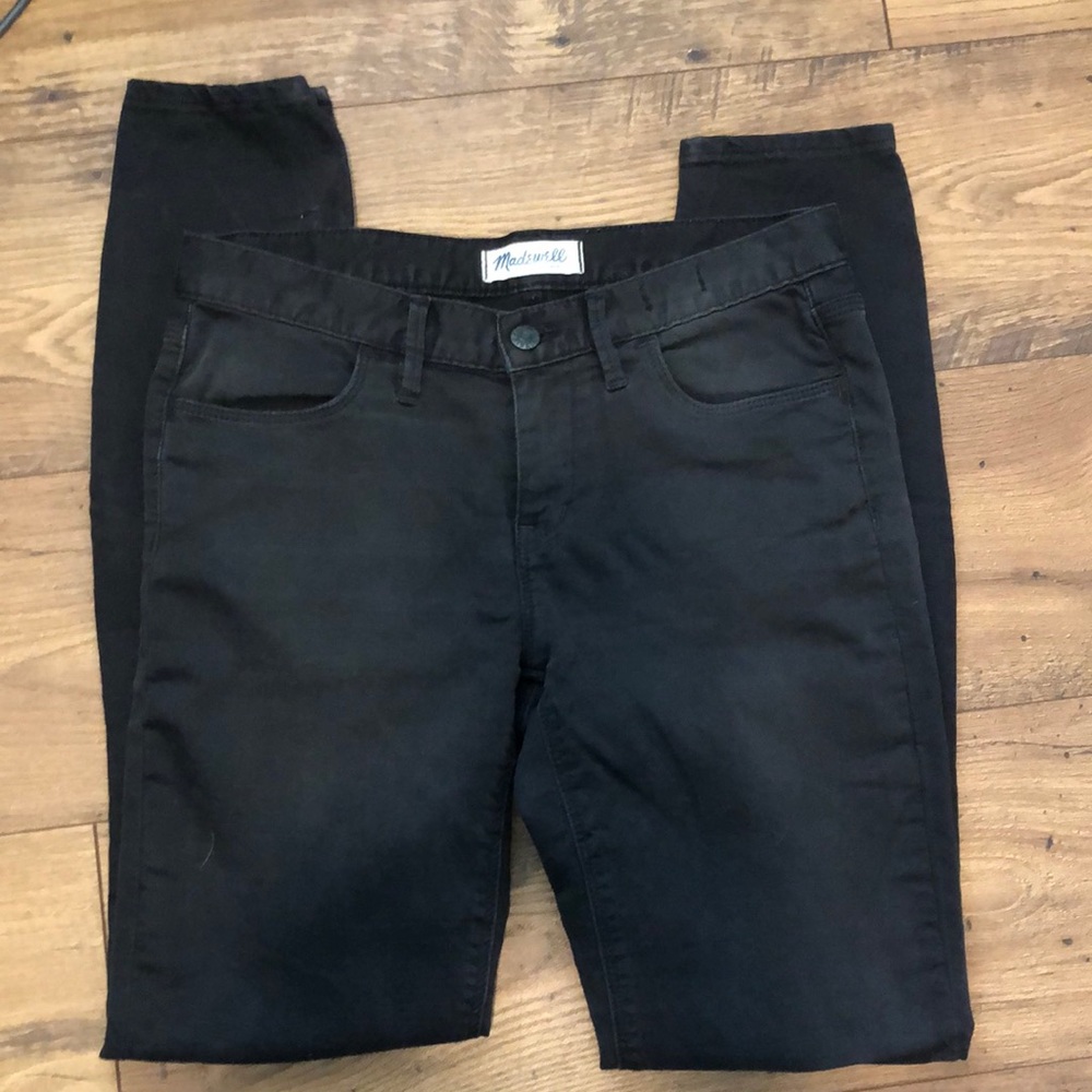 Madewell black straight leg jeans